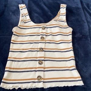 Aeropostale White Striped Tank Top.